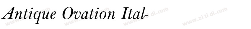 Antique Ovation Ital字体转换